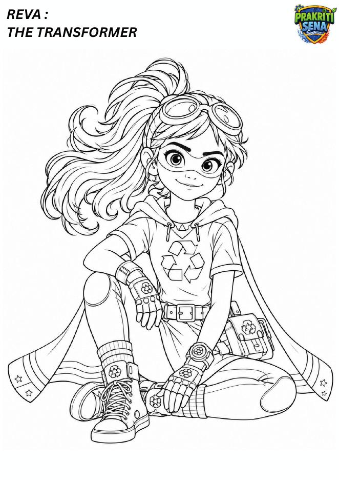Reva the Transformer — Colouring Page 2 preview