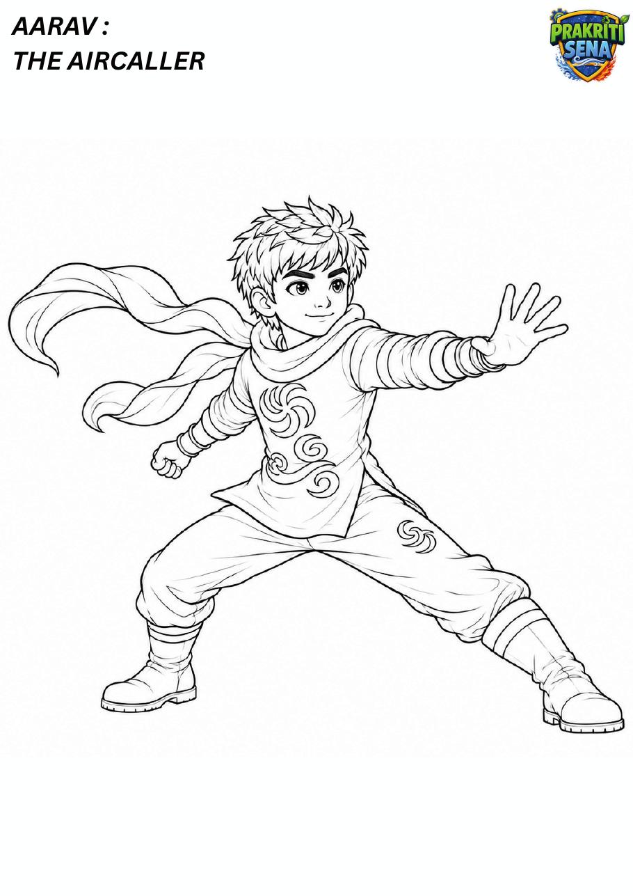 Aarav the Aircaller — Action Pose preview