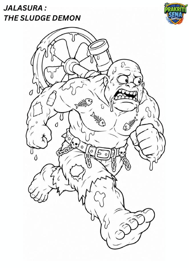 Jalasura the Sludge Demon — Colouring Page 2 preview