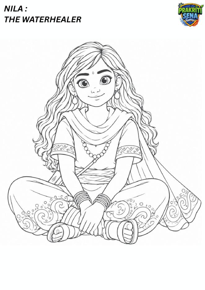 Nila the Waterhealer — Colouring Page 5 preview