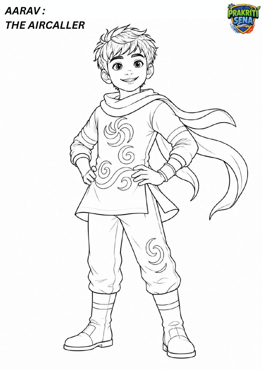 Aarav the Aircaller — Hero Pose preview
