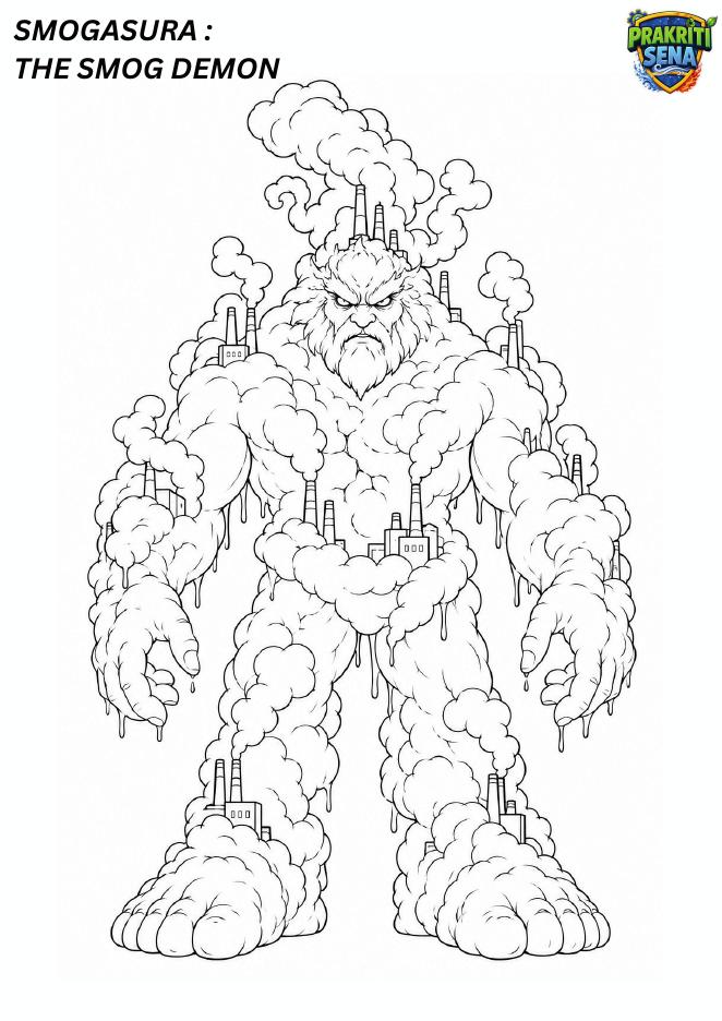 Smogasura the Smog Demon — Colouring Page 1 preview