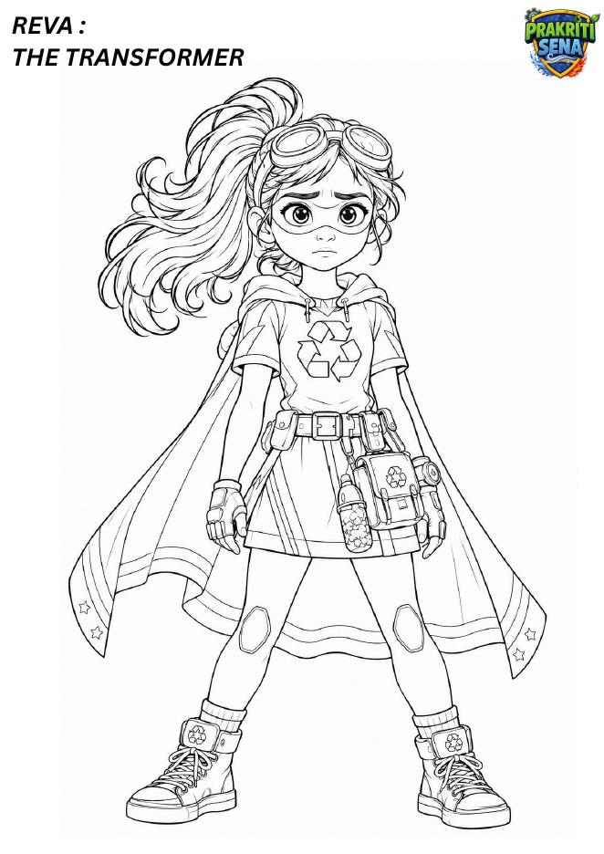 Reva the Transformer — Colouring Page 5 preview