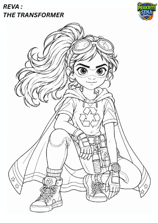 Reva the Transformer — Colouring Page 4 preview